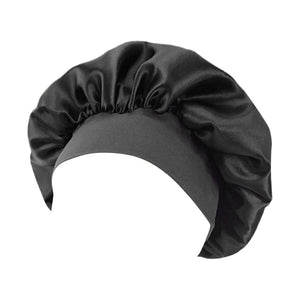 Black Satin Bonnet